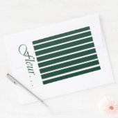Rectangulaire Signature Stripe Closure Sticker Tropical Modern (Enveloppe)