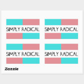 Rectangulaire Simplement Radical Sticker Drapeau (Feuille)