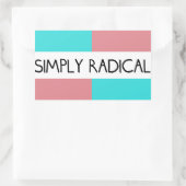 Rectangulaire Simplement Radical Sticker Drapeau (Sac)