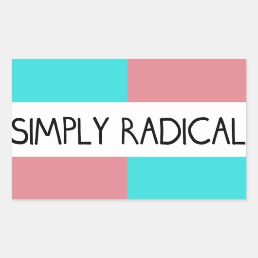 Rectangulaire Simplement Radical Sticker Drapeau (Devant)