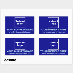 Rectangulaire Site d'affaires sur Sticker Rectangle Bleu