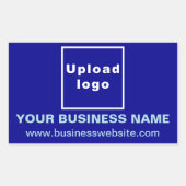 Rectangulaire Site d'affaires sur Sticker Rectangle Bleu (Devant)