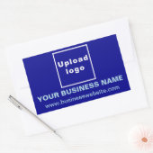 Rectangulaire Site d'affaires sur Sticker Rectangle Bleu (Enveloppe)