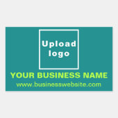 Rectangulaire Site d'affaires sur Sticker Turquoise Rectangle ve (Devant)