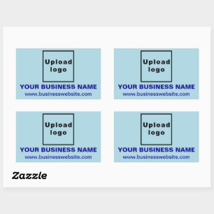 Rectangulaire Site Web d'affaires sur Sticker Rectangle bleu cla
