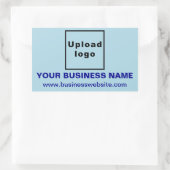 Rectangulaire Site Web d'affaires sur Sticker Rectangle bleu cla (Sac)