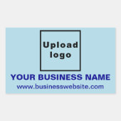 Rectangulaire Site Web d'affaires sur Sticker Rectangle bleu cla (Devant)