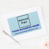 Rectangulaire Site Web d'affaires sur Sticker Rectangle bleu cla (Enveloppe)