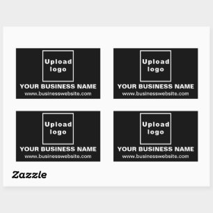 Rectangulaire Site Web d'affaires sur Sticker Rectangle noir