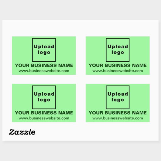 Rectangulaire Site Web d'affaires sur Sticker Rectangle vert cla (Feuille)