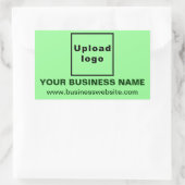 Rectangulaire Site Web d'affaires sur Sticker Rectangle vert cla (Sac)