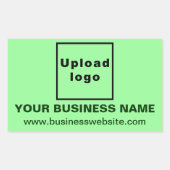 Rectangulaire Site Web d'affaires sur Sticker Rectangle vert cla (Devant)