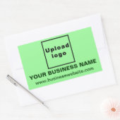 Rectangulaire Site Web d'affaires sur Sticker Rectangle vert cla (Enveloppe)