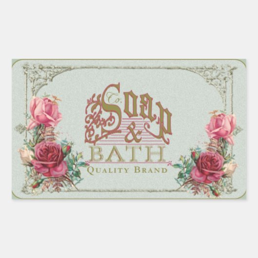 Rectangulaire SOAP & BATH ~ Sticker (Devant)