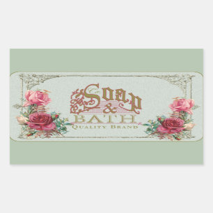 Rectangulaire SOAP & BATH ~ Sticker