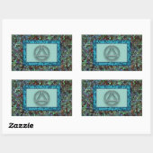 Rectangulaire Sobre Sobriety Recovery Circle Triangle Sticker (Feuille)