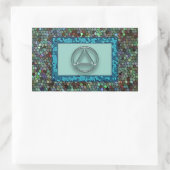 Rectangulaire Sobre Sobriety Recovery Circle Triangle Sticker (Sac)
