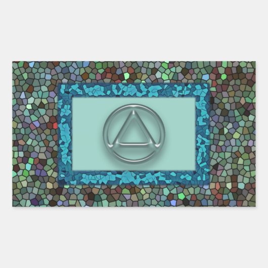 Rectangulaire Sobre Sobriety Recovery Circle Triangle Sticker (Devant)