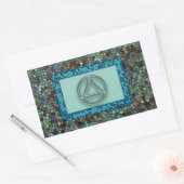 Rectangulaire Sobre Sobriety Recovery Circle Triangle Sticker (Enveloppe)