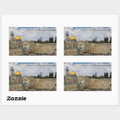 Rectangulaire Soutenez Israël Sticker (Feuille)