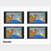 Rectangulaire Spinosaurus Film Reel Dinosaur Sticker (Feuille)