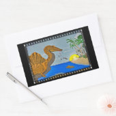 Rectangulaire Spinosaurus Film Reel Dinosaur Sticker (Enveloppe)