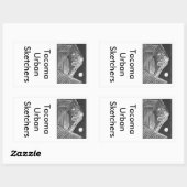 Rectangulaire Sticker (Feuille)