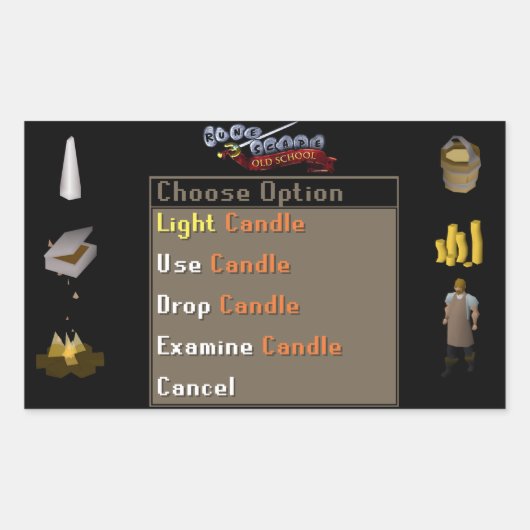 Rectangulaire Sticker (Devant)