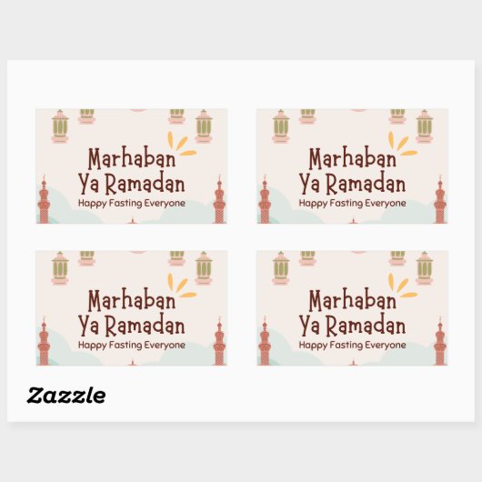 Rectangulaire Sticker (Feuille)