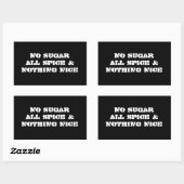 Rectangulaire Sticker 4-Pack : No Sugar (Feuille)
