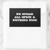 Rectangulaire Sticker 4-Pack : No Sugar (Sac)