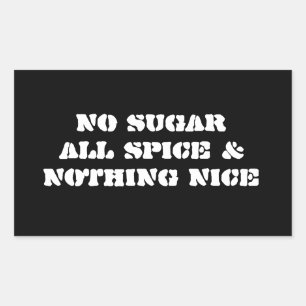 Rectangulaire Sticker 4-Pack : No Sugar