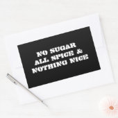 Rectangulaire Sticker 4-Pack : No Sugar (Enveloppe)