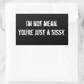 Rectangulaire Sticker 4-Pack : Sissy (Sac)