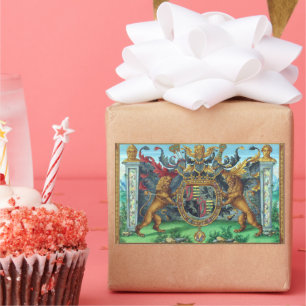 Rectangulaire Sticker à armoiries