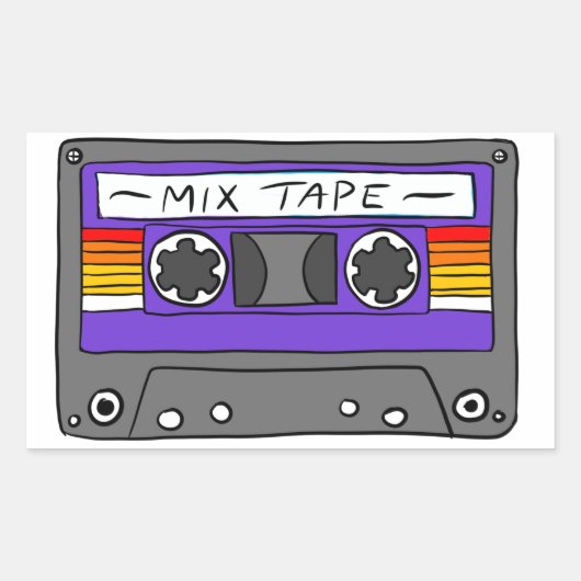 Rectangulaire Sticker à bande de mélange classique (Devant)