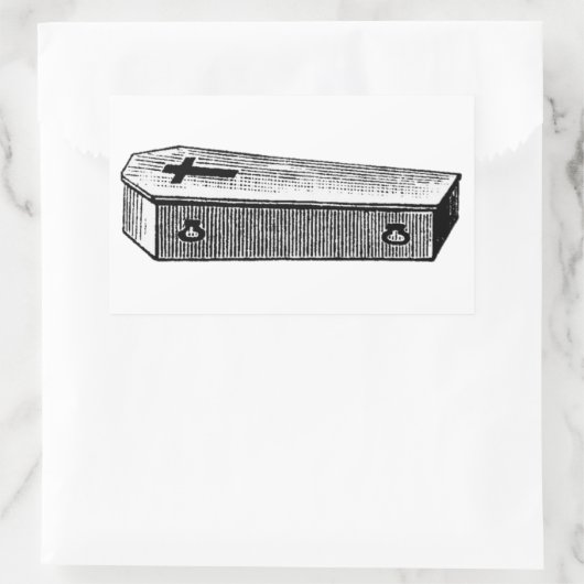 Rectangulaire Sticker à café (Sac)