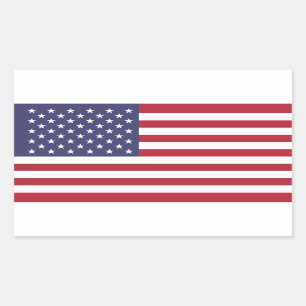 Rectangulaire Sticker à drapeau américain