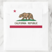 Rectangulaire Sticker à drapeau californien (Sac)
