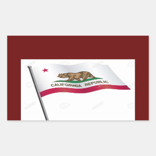 Rectangulaire Sticker à drapeau californien