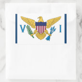 Rectangulaire Sticker à drapeau des îles Vierges américaines USV (Sac)