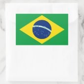 Rectangulaire Sticker à drapeau du Brésil* (Sac)