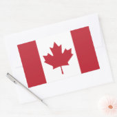 Rectangulaire Sticker à drapeau du Canada (Enveloppe)