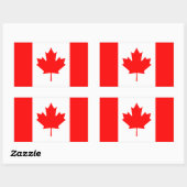 Rectangulaire Sticker à drapeau du Canada (Feuille)