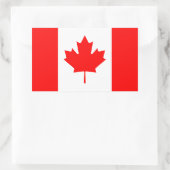 Rectangulaire Sticker à drapeau du Canada (Sac)