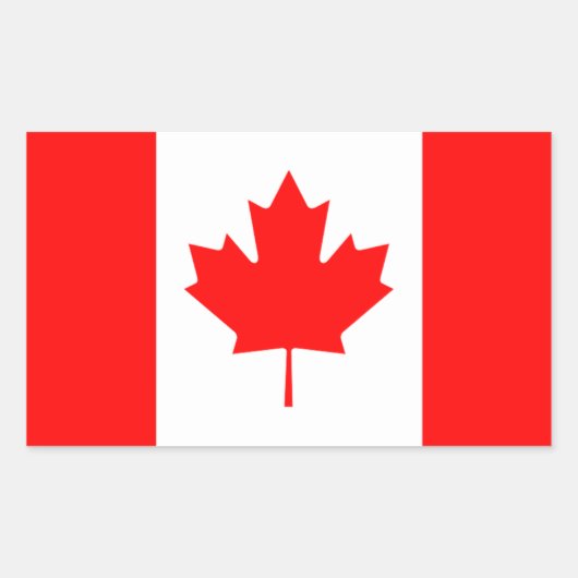 Rectangulaire Sticker à drapeau du Canada (Devant)