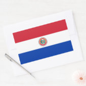 Rectangulaire Sticker à drapeau du Paraguay (Enveloppe)