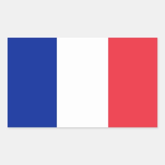 Rectangulaire Sticker à drapeau français (Devant)