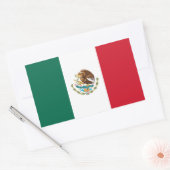 Rectangulaire Sticker à drapeau mexicain (Enveloppe)