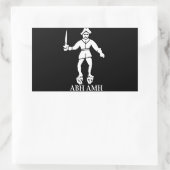 Rectangulaire Sticker à drapeau pirate de Bartholomew Robert (Sac)
